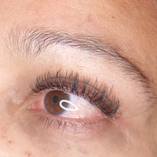 Flat lashes med UV lavet ved Beauty By Kryger i Sommersted, mellem Kolding, Aabenraa og Vejen